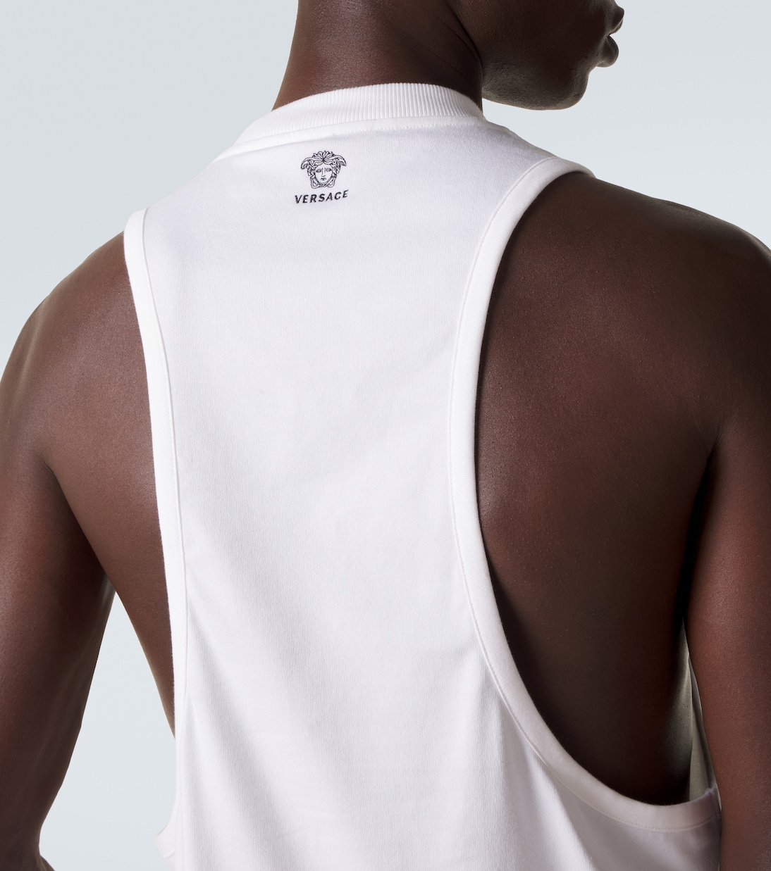 Cotton-blend jersey tank top | Versace