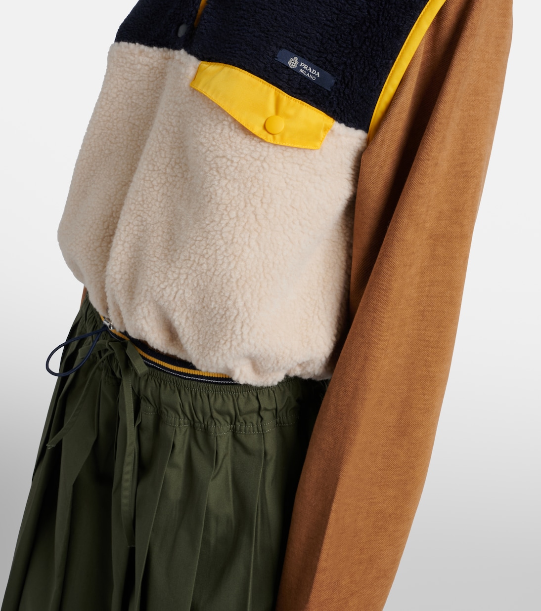 Cropped teddy vest | Prada