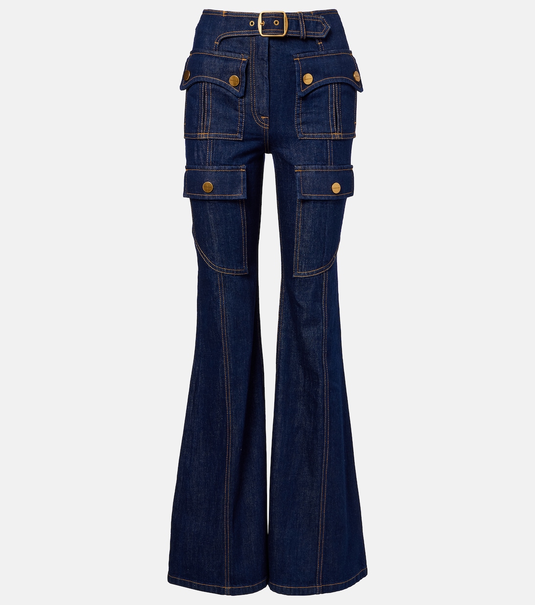 Luna belted flared jeans | Zimmermann