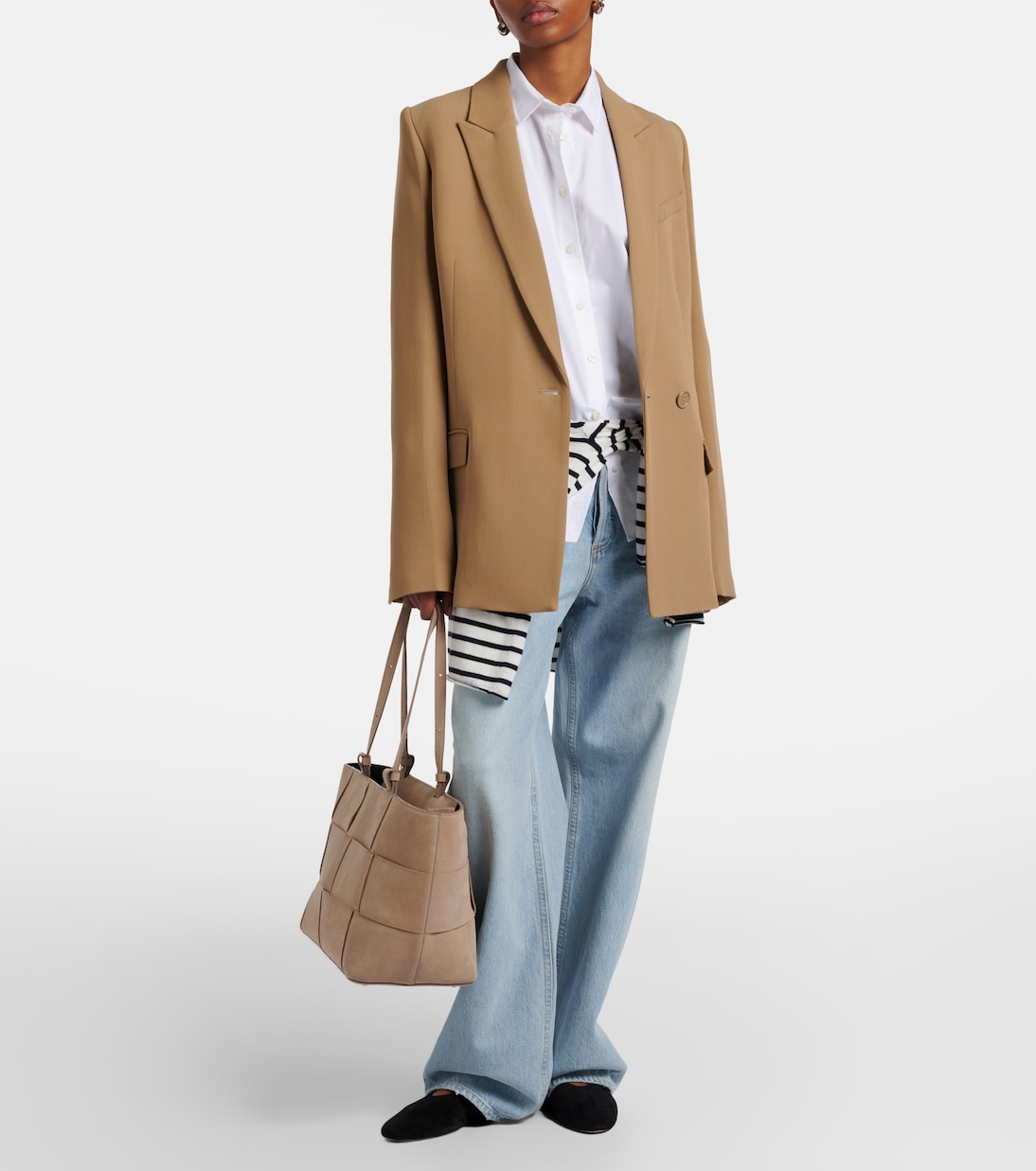 Tote Bag Florence Large aus Veloursleder | DeMellier