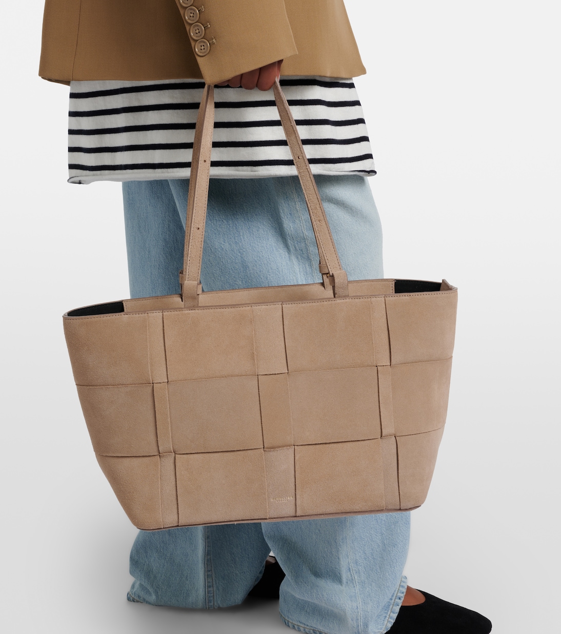 Tote Bag Florence Large aus Veloursleder | DeMellier