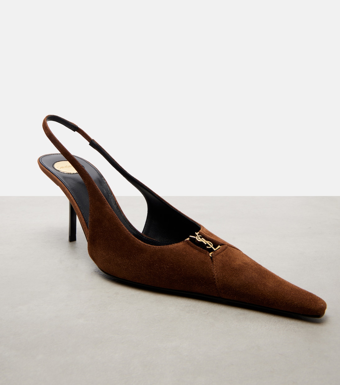 Slingback-Pumps Babylone Breteuil aus Veloursleder | Saint Laurent