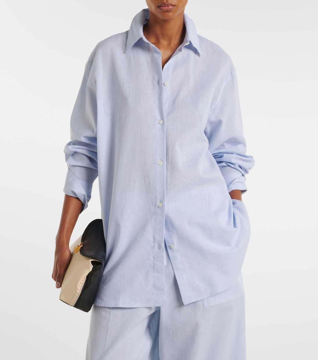 Oversized cotton and linen shirt | Toteme