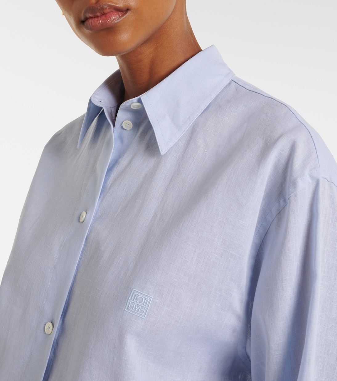 Oversized cotton and linen shirt | Toteme