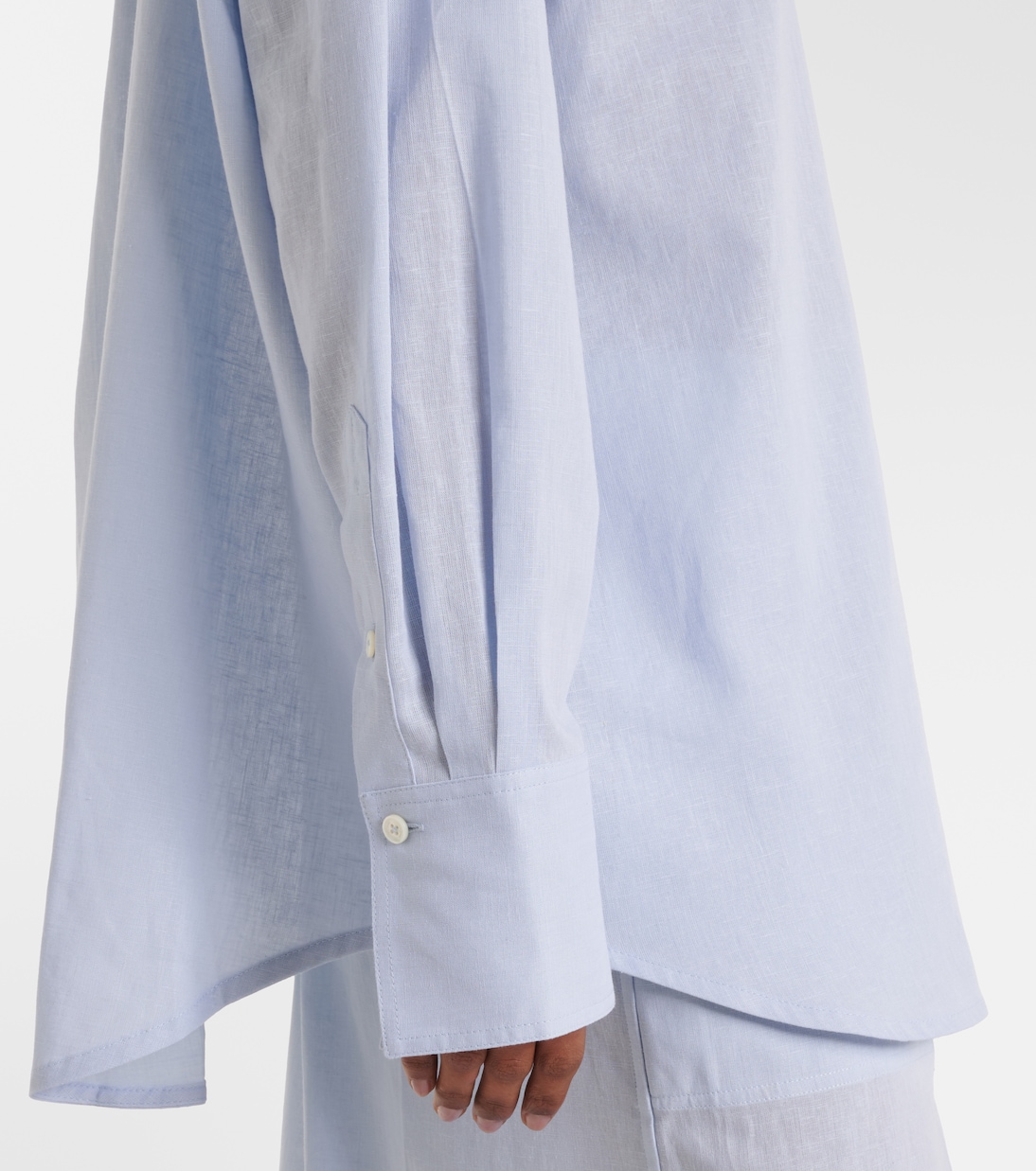 Oversized cotton and linen shirt | Toteme