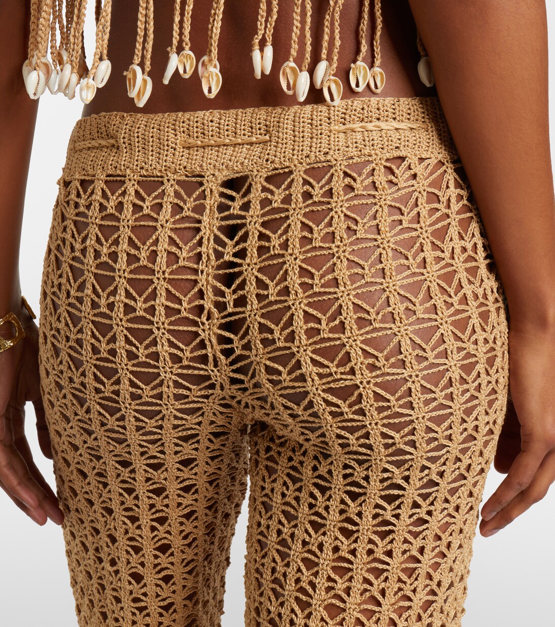 Weite Hose aus Häkelstrick | Anna Kosturova