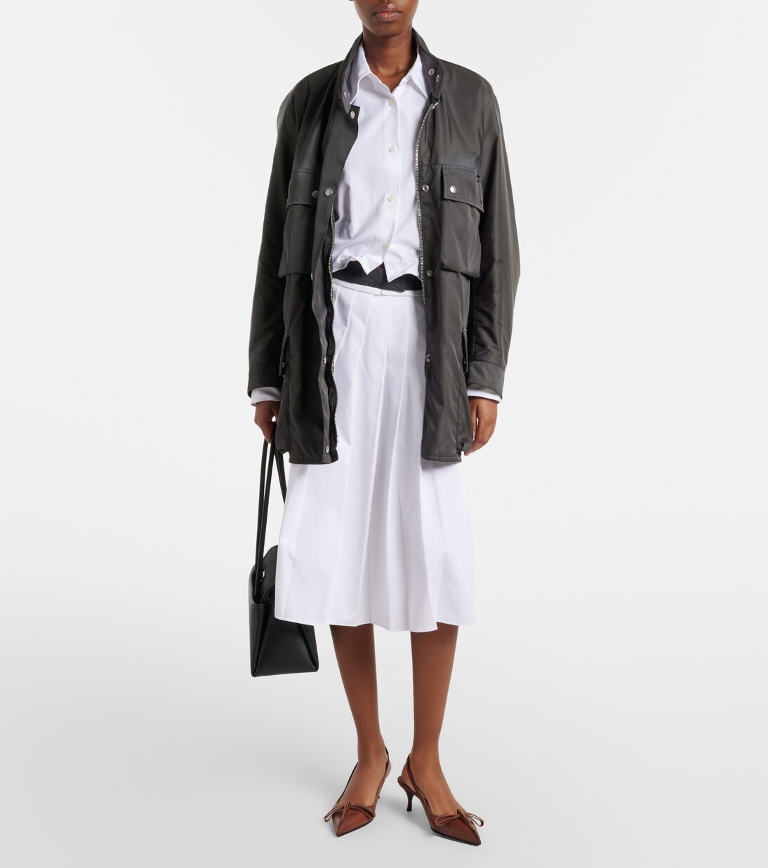 Leather slingback pumps | Prada