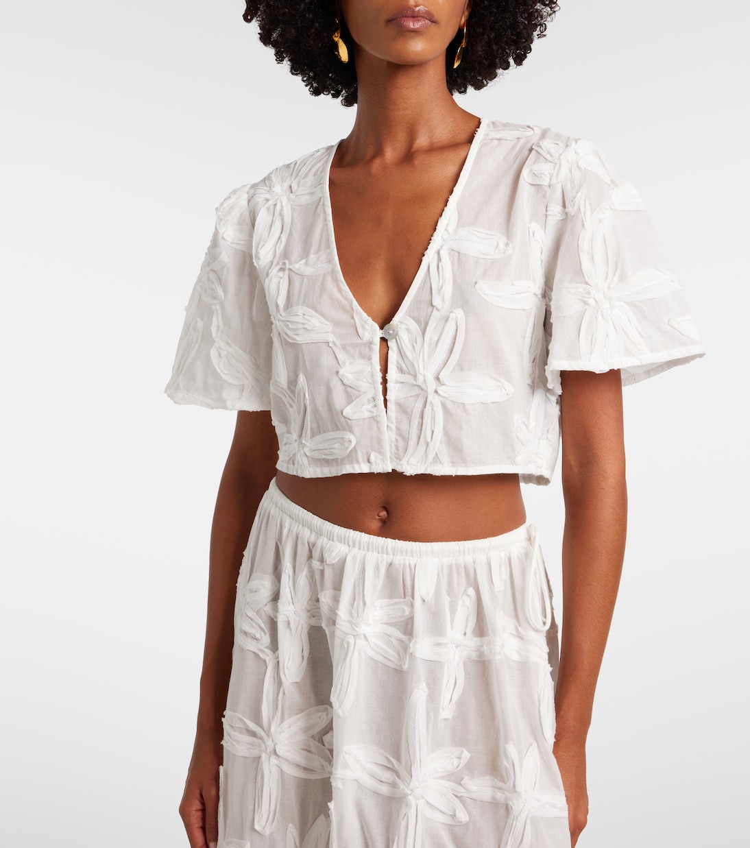 Coast Shell cotton crop top | Farm Rio