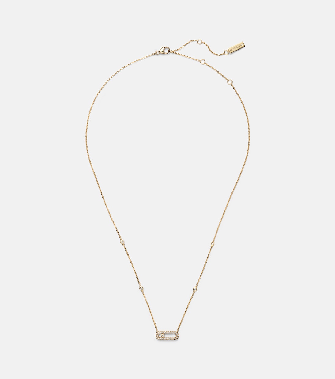Move Uno 18kt gold necklace with diamonds | Messika