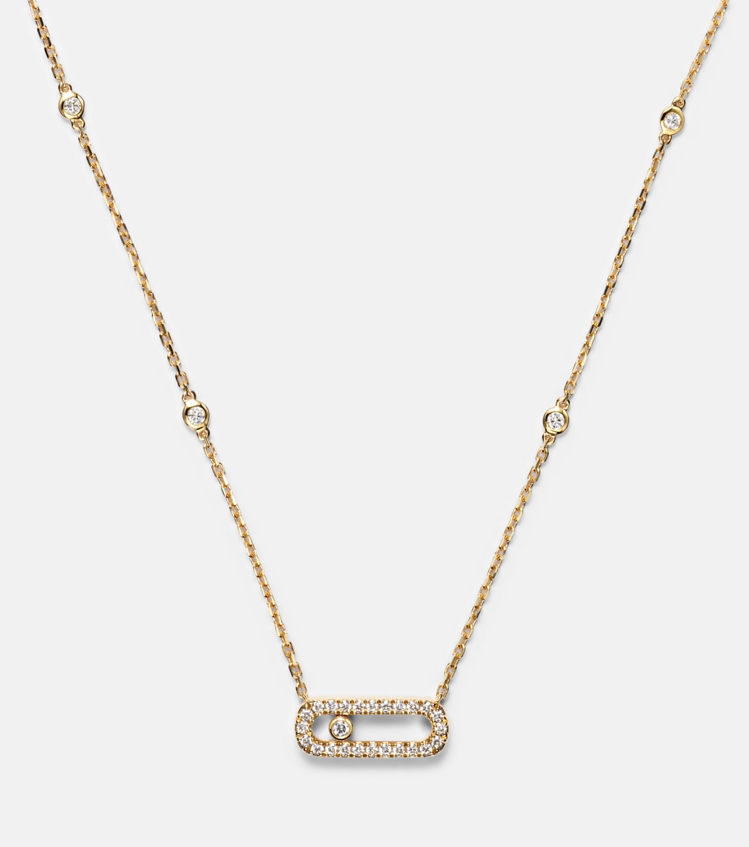 Move Uno 18kt gold necklace with diamonds | Messika