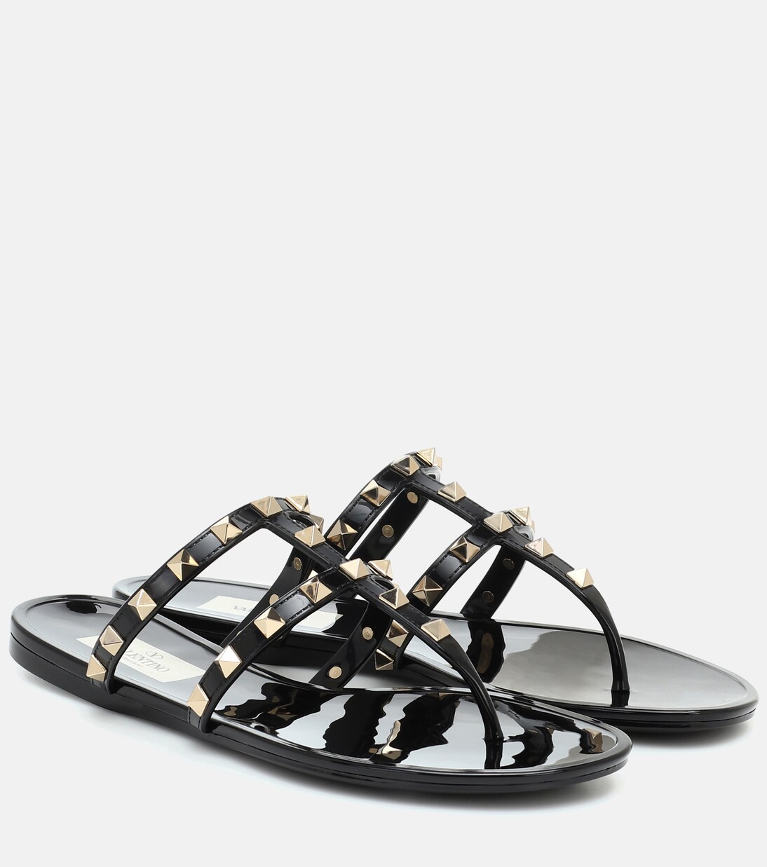 Valentino Garavani Rockstud PVC thong slides | Valentino Garavani