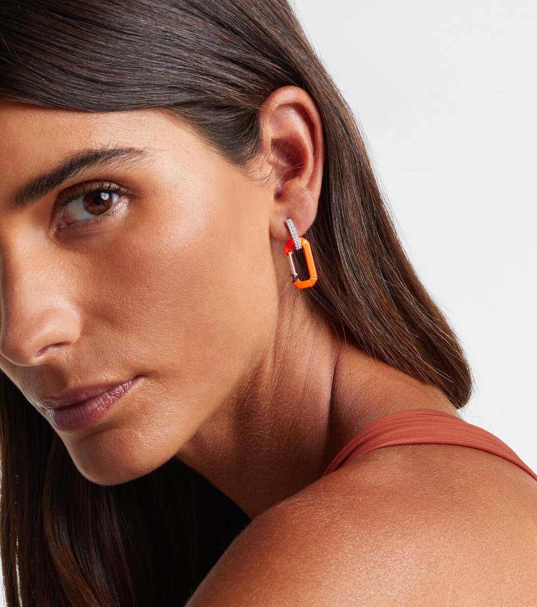 Chiara Small 18kt white gold and diamond single earring | Eéra