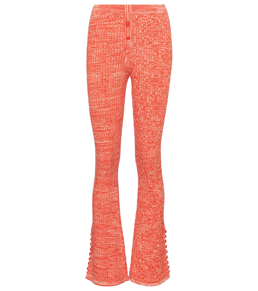 Marl ribbed-knit flared pants | Live The Process