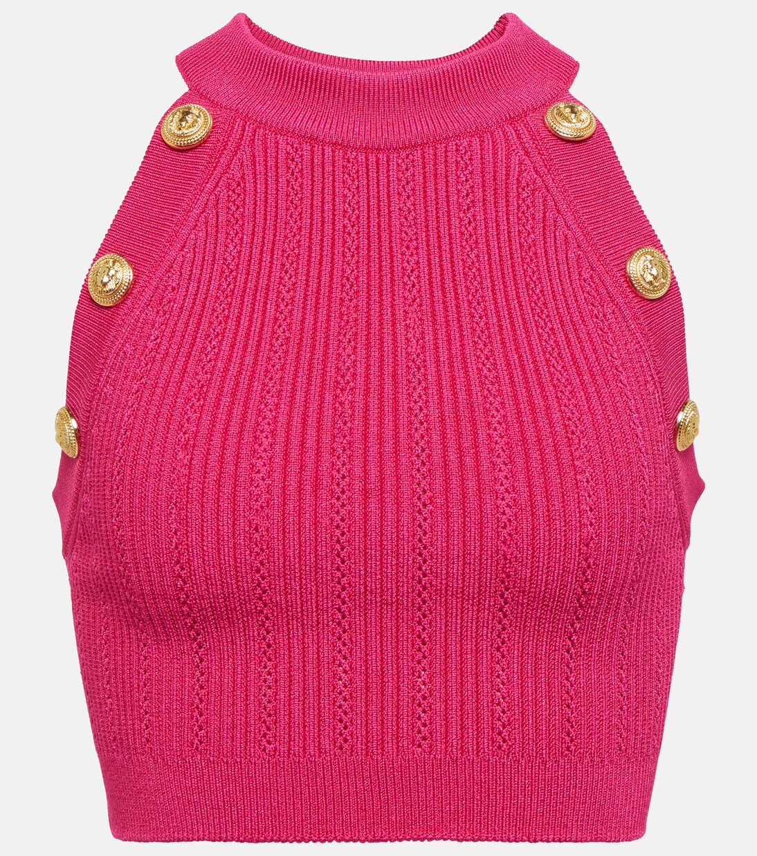 Embellished knit crop top | Balmain