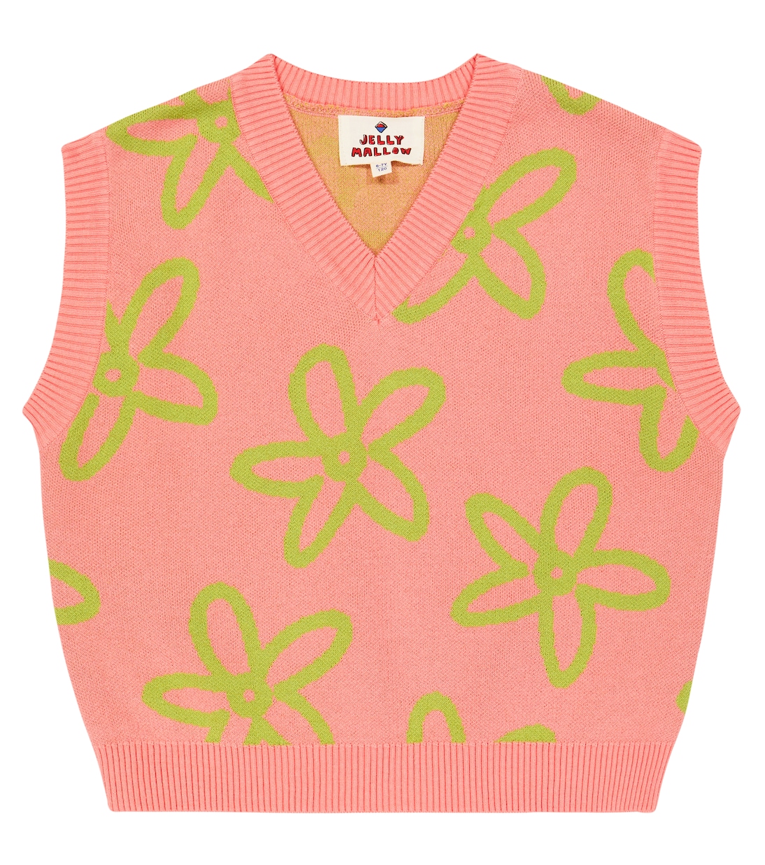 Pull sans manches en coton à fleurs | Jellymallow