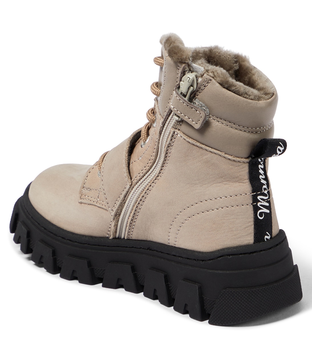 Embellished suede lace-up boots | Monnalisa