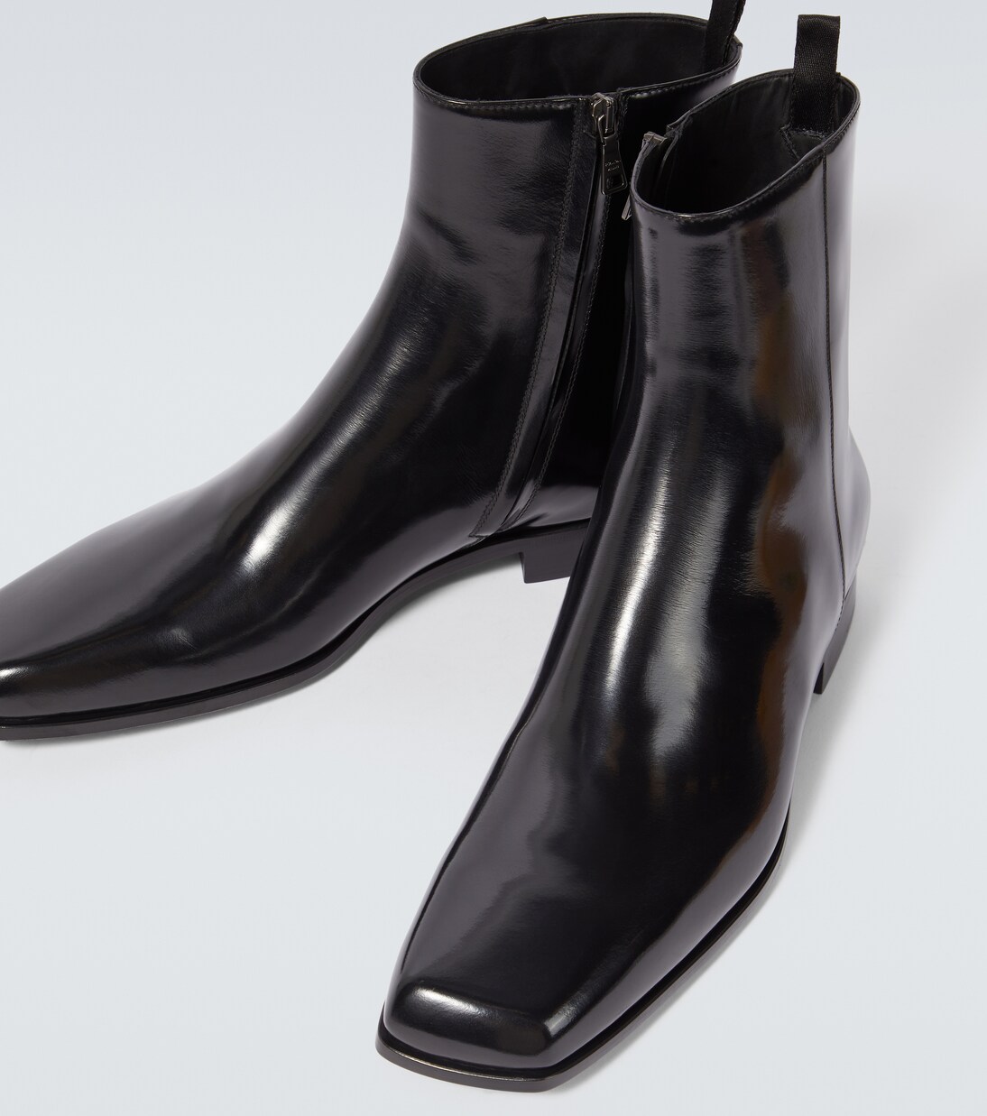 بوت للكاحل من الجلد | Prada