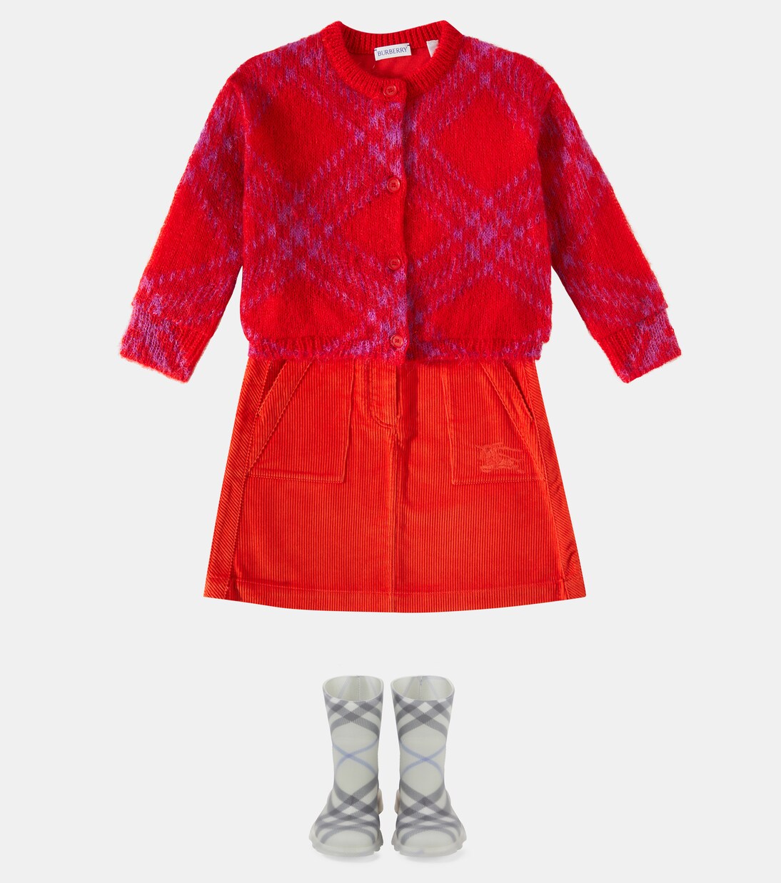 Burberry Check wool-blend cardigan | Burberry Kids