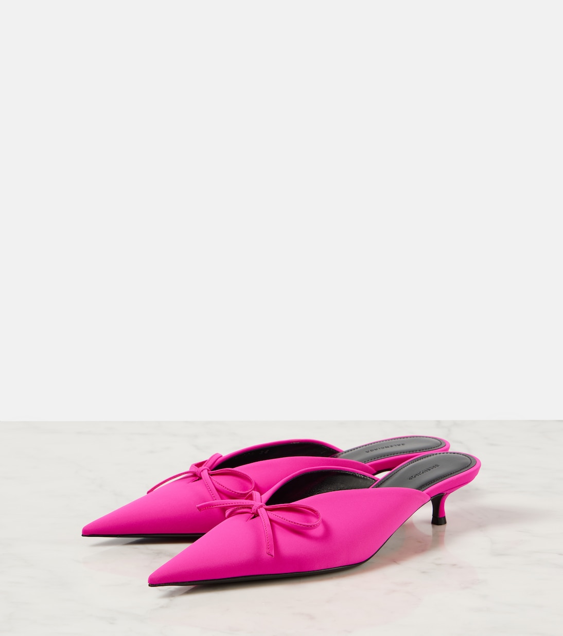 Mules Knife Bow mit Leder | Balenciaga