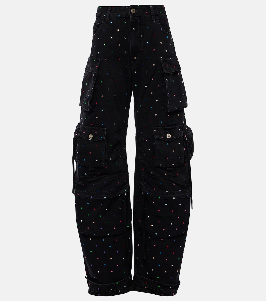 Verzierte High-Rise Cargo-Jeans Fern | The Attico