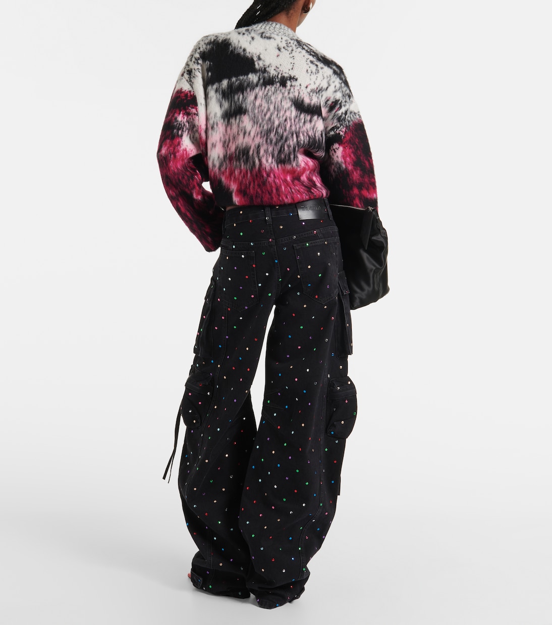 Verzierte High-Rise Cargo-Jeans Fern | The Attico