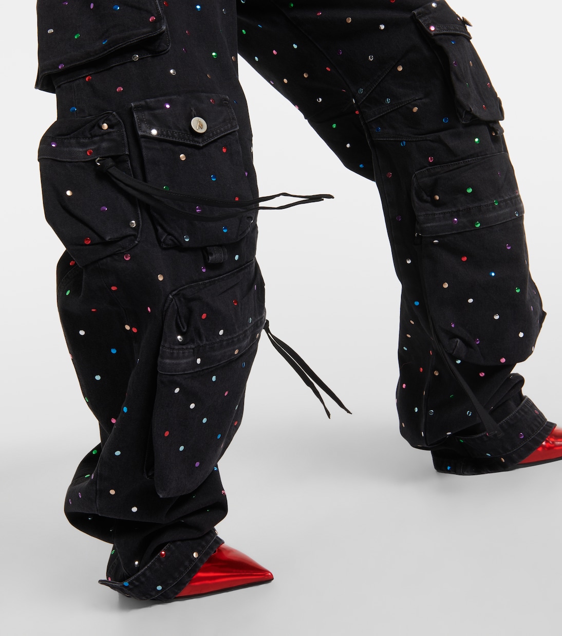 Verzierte High-Rise Cargo-Jeans Fern | The Attico