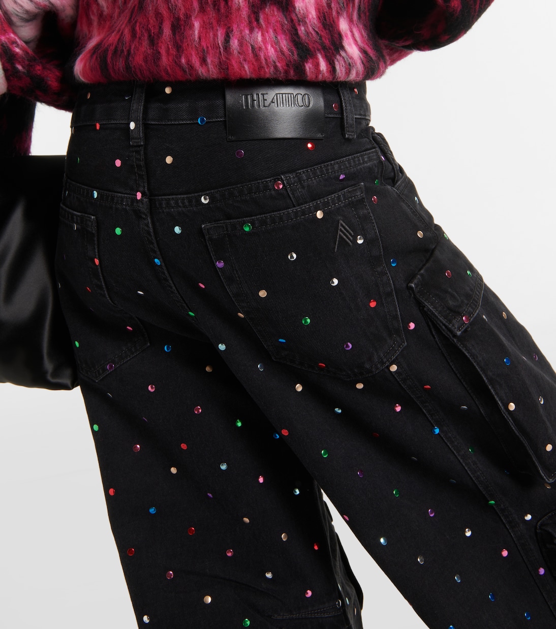 Verzierte High-Rise Cargo-Jeans Fern | The Attico