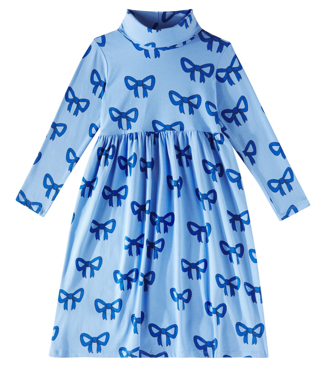 Robe Bow à col roulé en coton mélangé | Mini Rodini