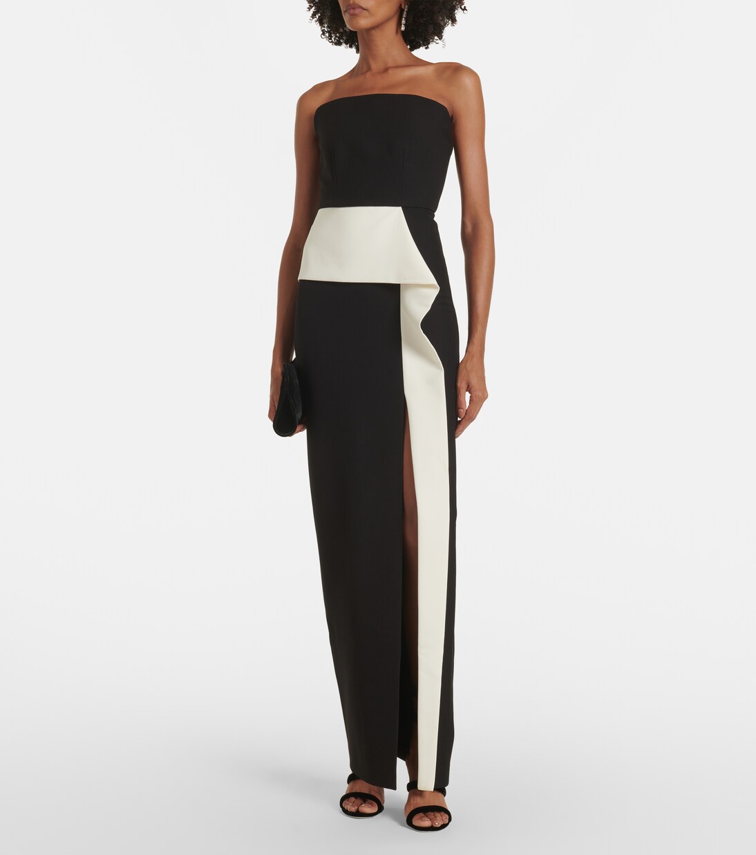 Robe longue en crêpe à fleurs | Roland Mouret