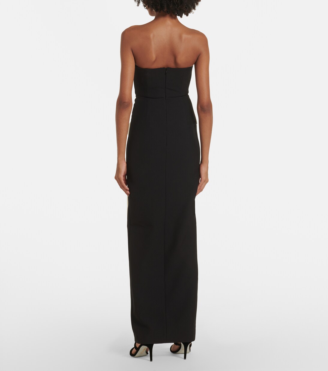 Robe longue en crêpe à fleurs | Roland Mouret