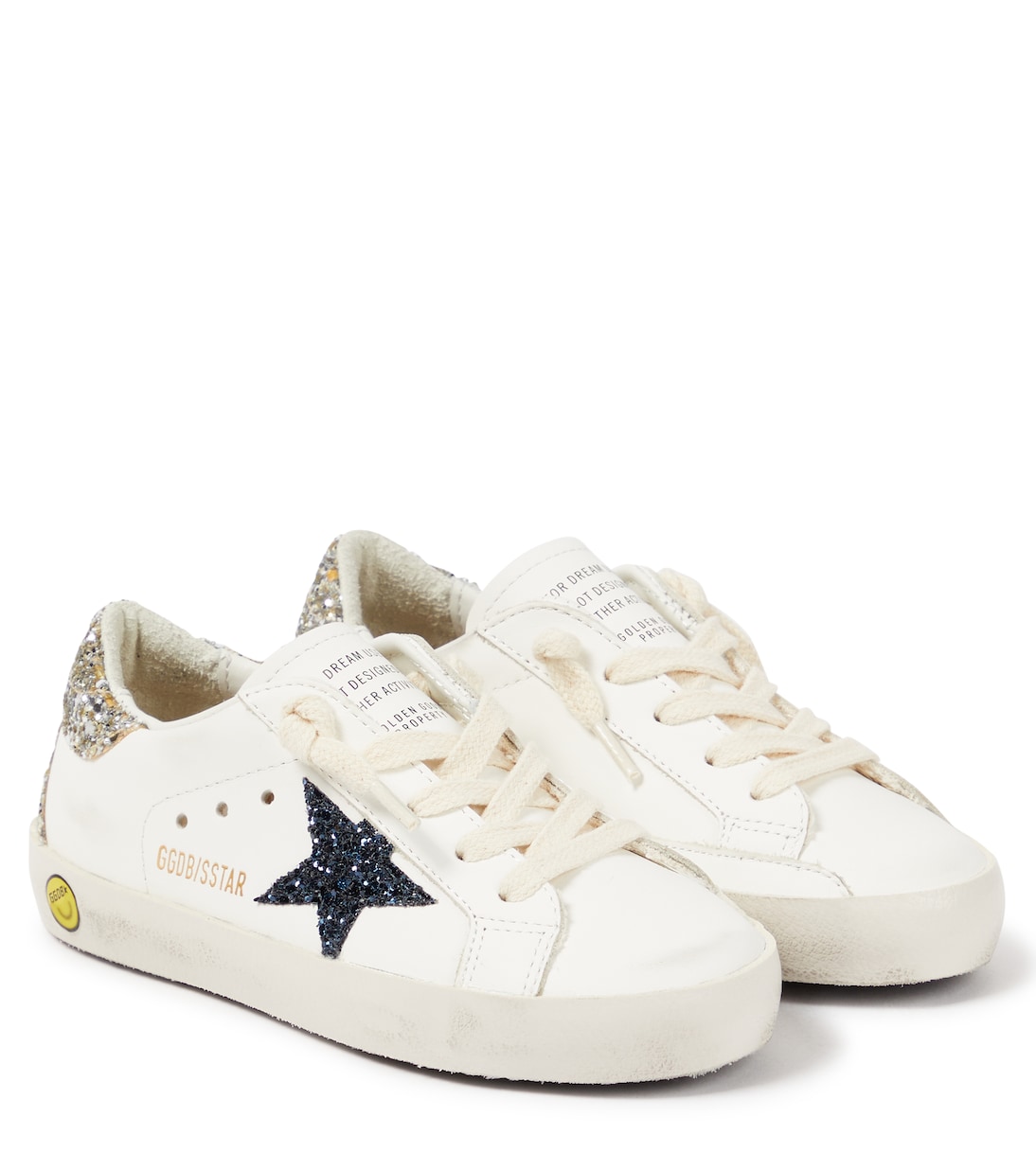 Super Star glitter leather sneakers | Golden Goose Kids