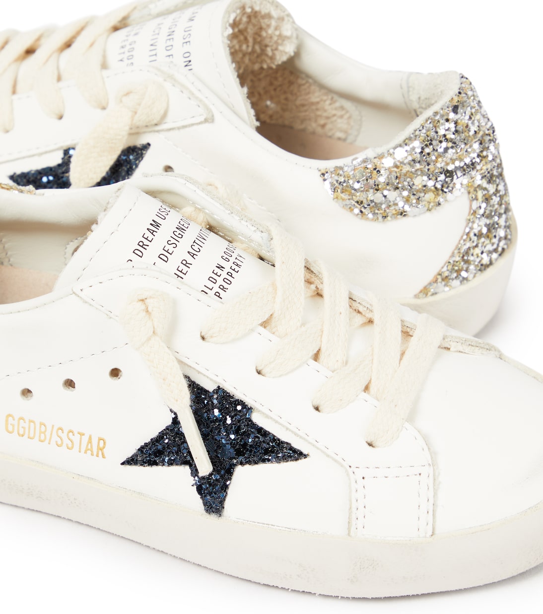 Super Star glitter leather sneakers | Golden Goose Kids