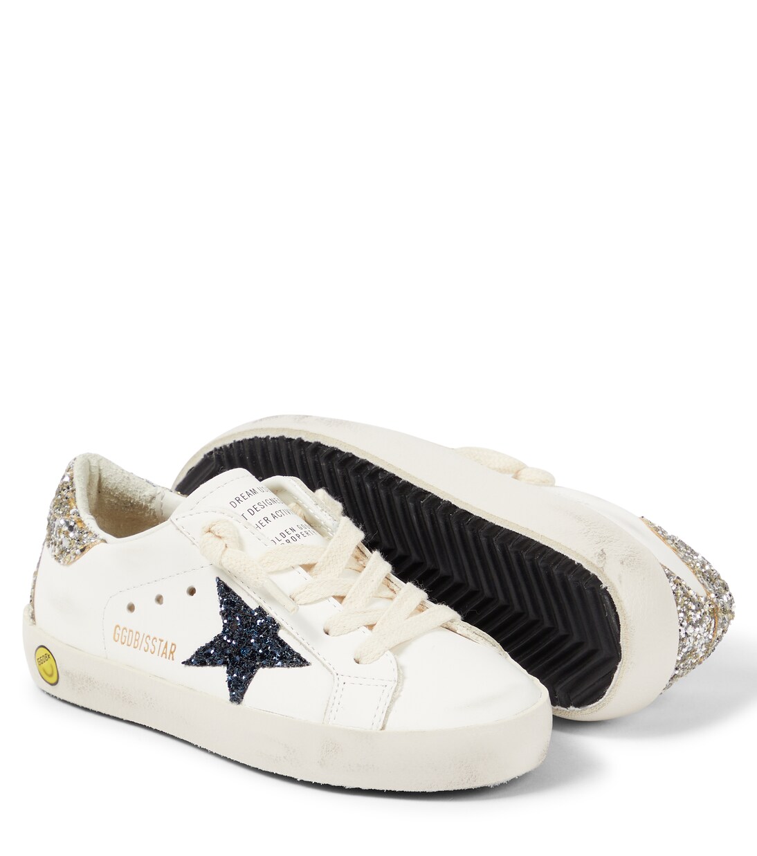 Super Star glitter leather sneakers | Golden Goose Kids