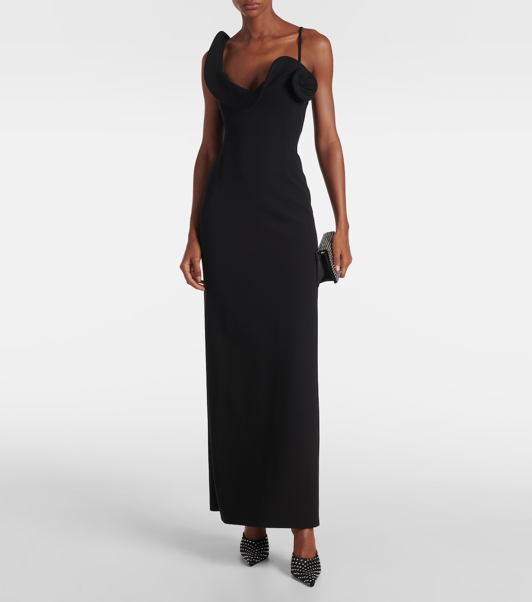 Robe longue en laine mélangée à fleurs | Magda Butrym