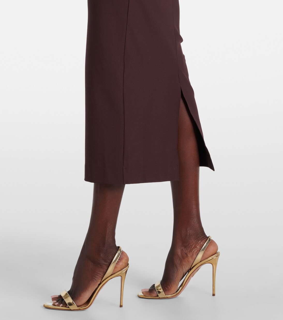 Robe midi asymétrique en soie | Nensi Dojaka