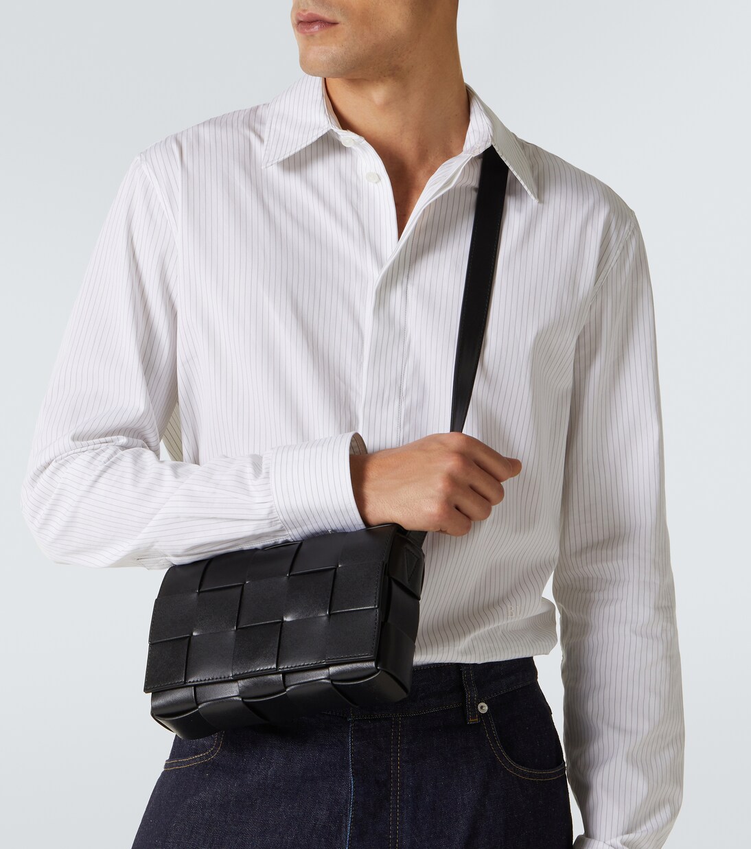 Cassette Intreccio leather crossbody bag | Bottega Veneta