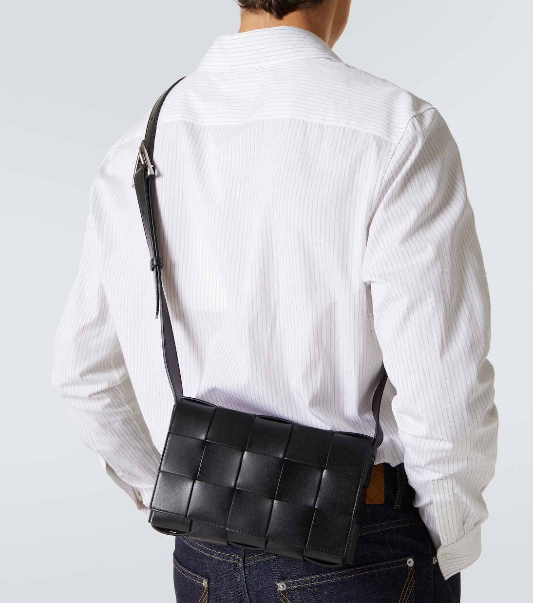 Cassette Intreccio leather crossbody bag | Bottega Veneta