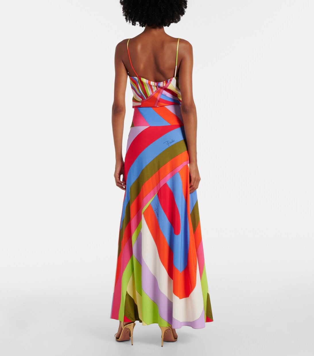 Gonna lunga Iride in jersey di raso | Pucci