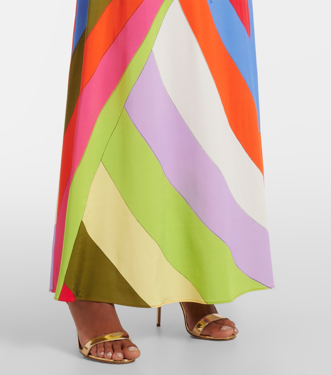 Gonna lunga Iride in jersey di raso | Pucci