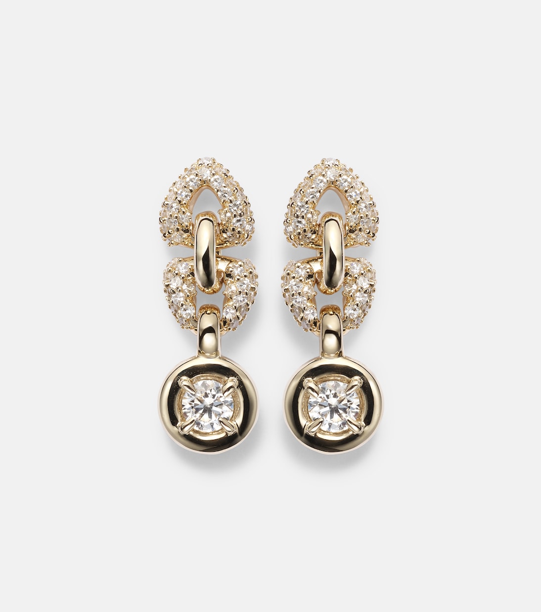 Rossellini 14kt gold earrings with diamonds | Stone and Strand