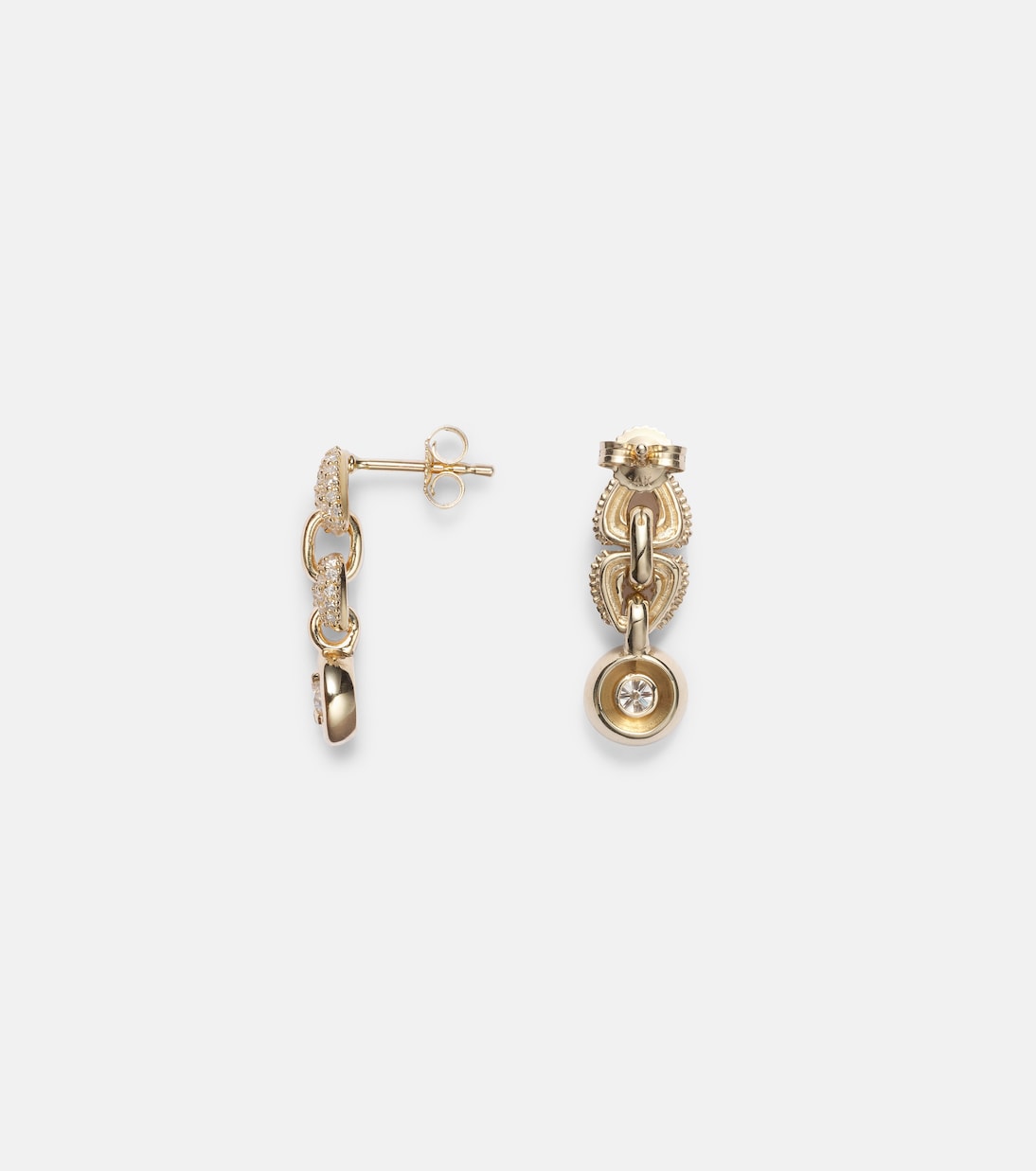 Rossellini 14kt gold earrings with diamonds | Stone and Strand