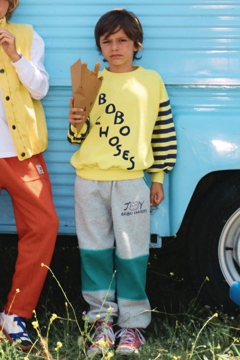 Sudadera de algodón a rayas con logo | Bobo Choses