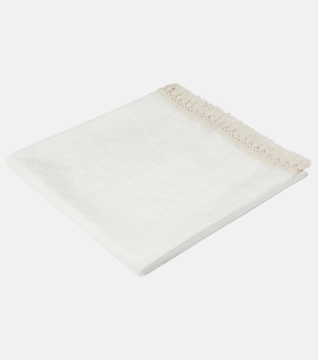 Fringed linen bath sheet | Once Milano