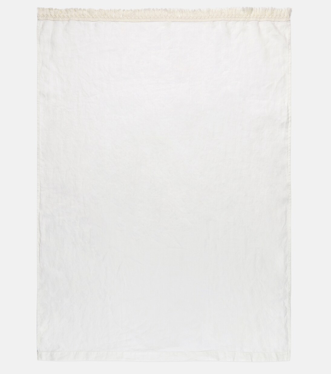 Fringed linen bath sheet | Once Milano