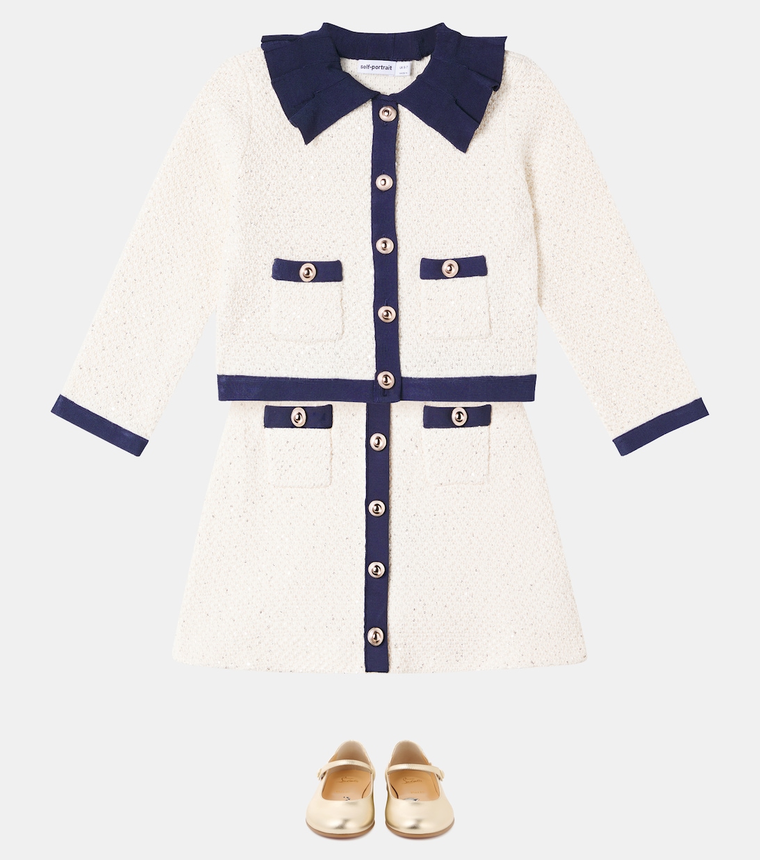 Cárdigan en mezcla de algodón y lana | Self-Portrait Kids