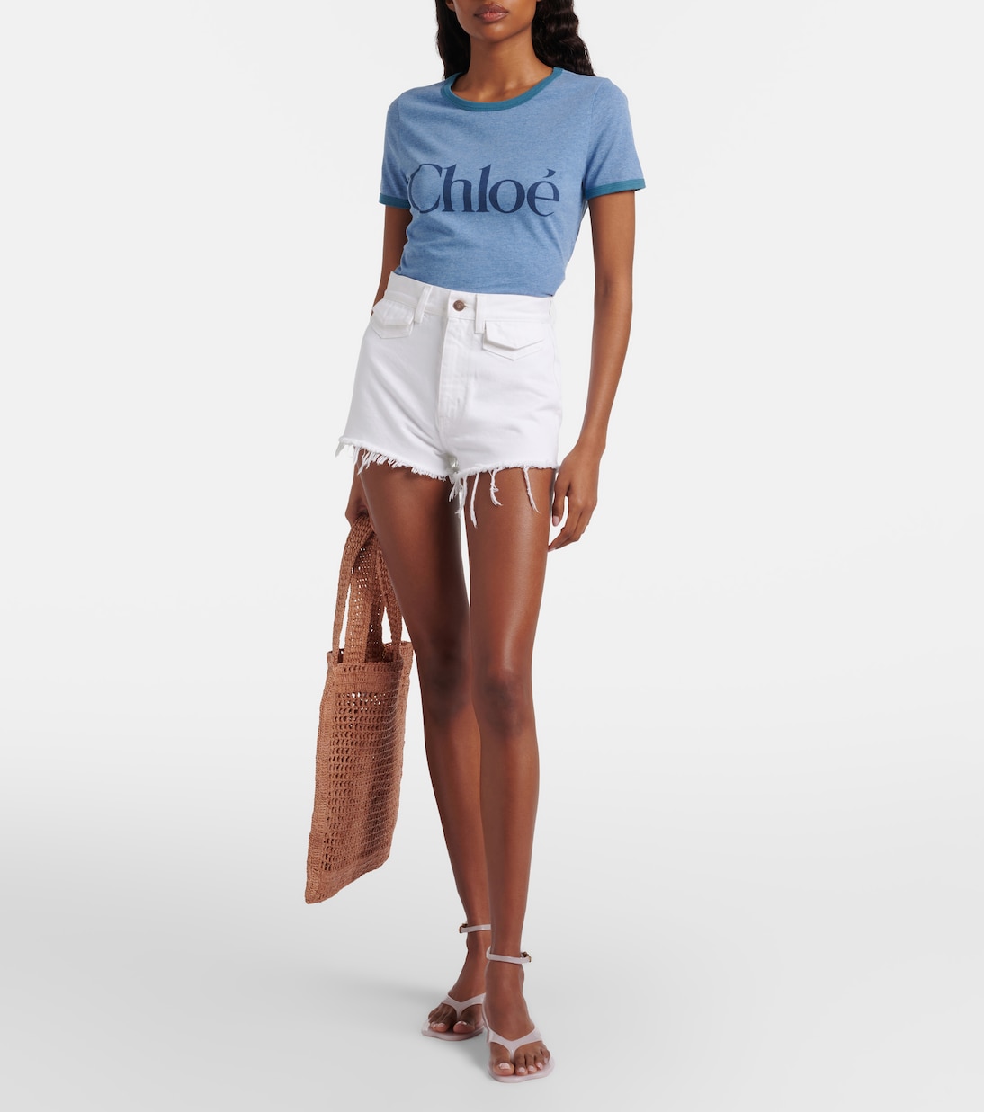 Logo cotton-blend jersey T-shirt | Chloé