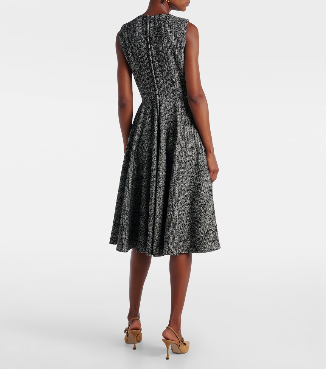 羊毛混纺中长连衣裙 | Dolce&Gabbana