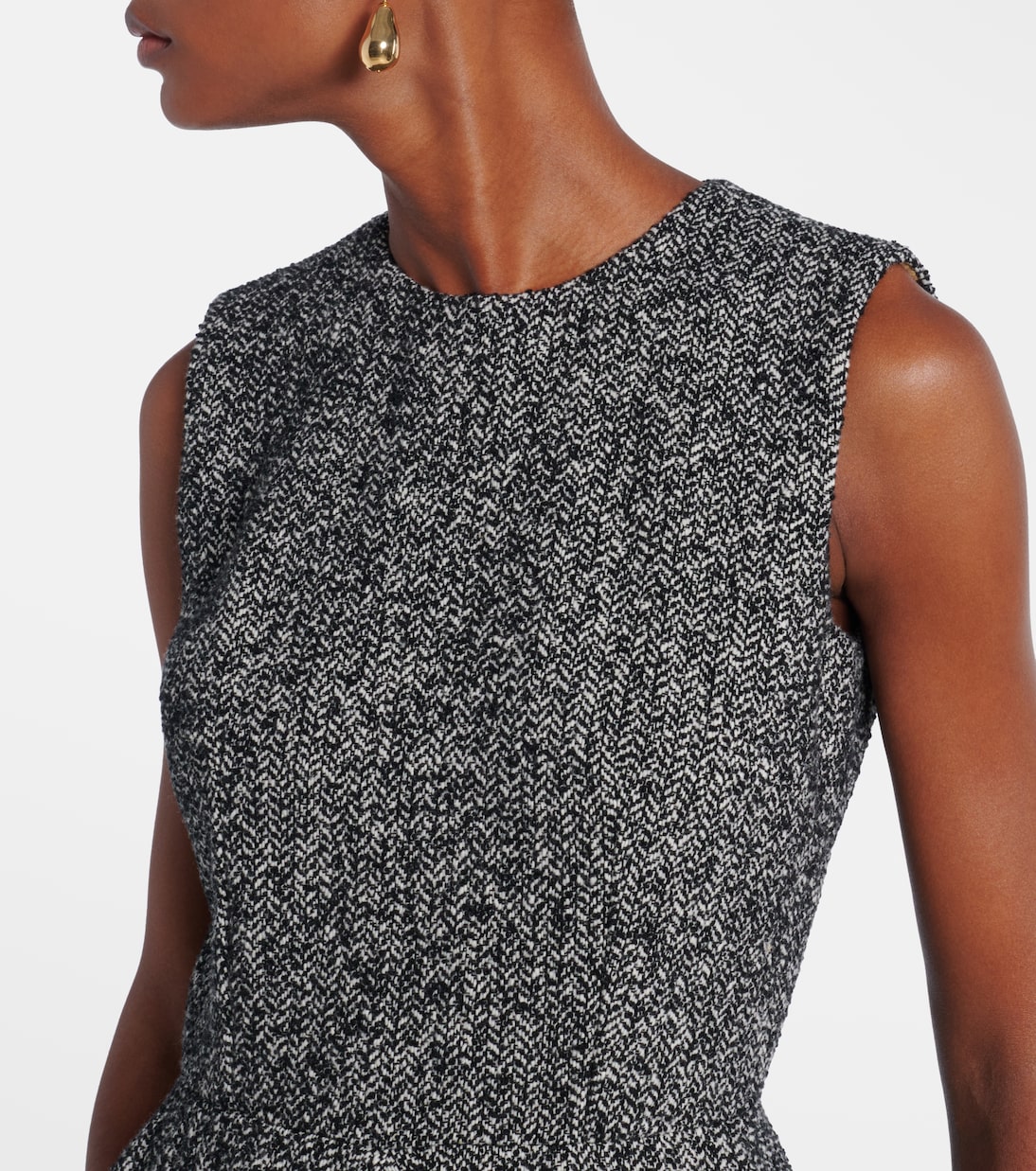 羊毛混纺中长连衣裙 | Dolce&Gabbana