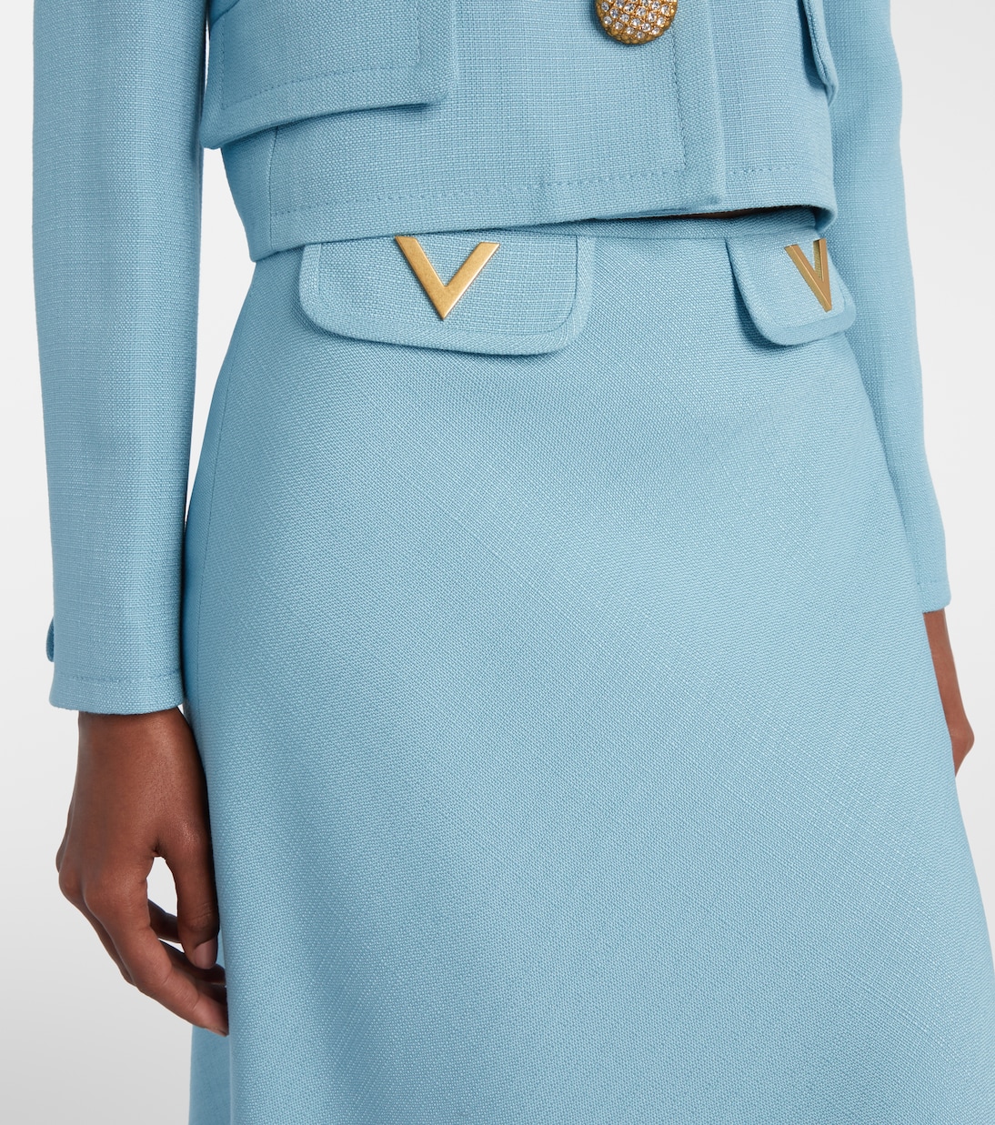 Gonna midi VLogo in canvas | Valentino