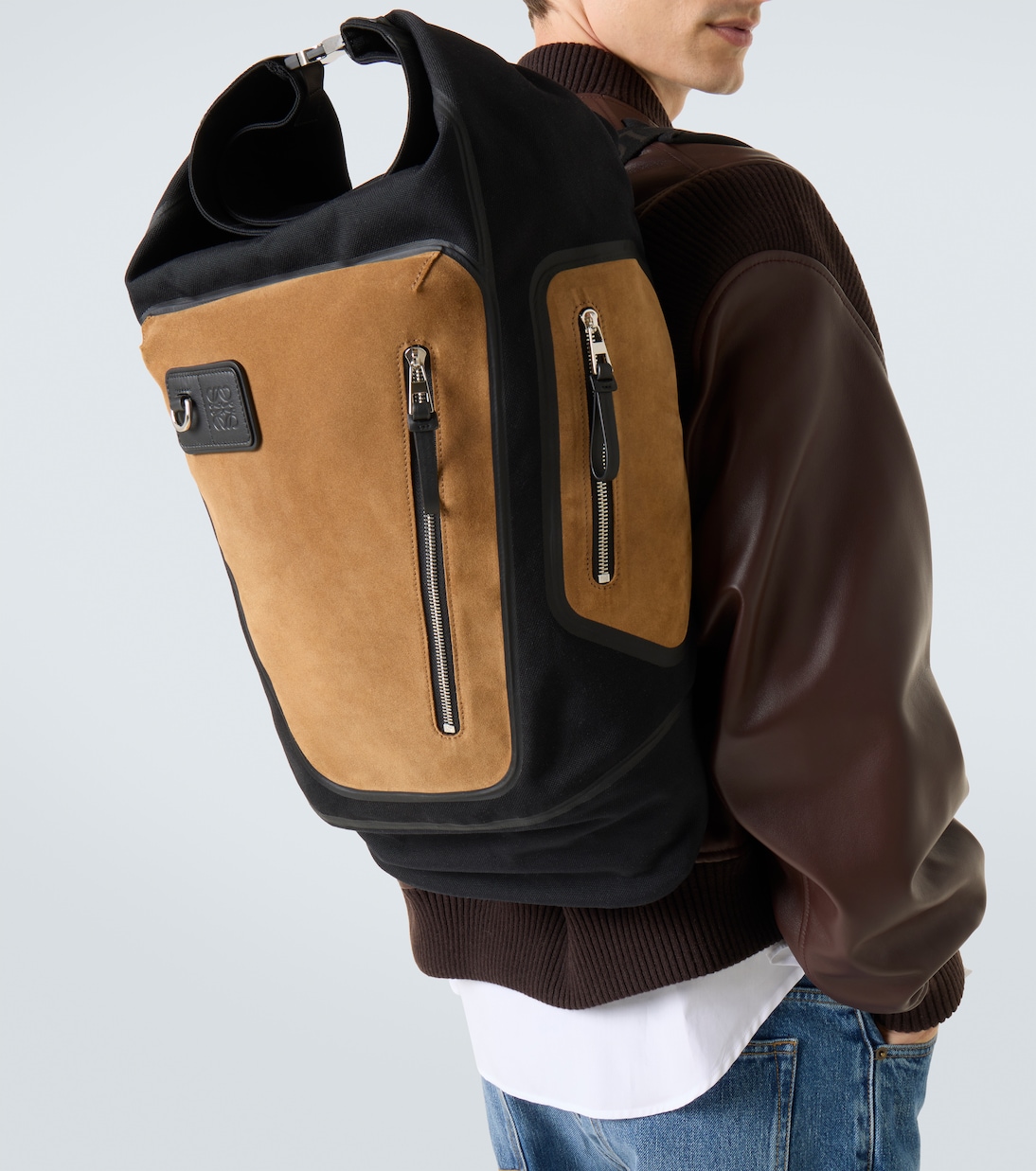 Rucksack Flex aus Canvas und Veloursleder | Loewe